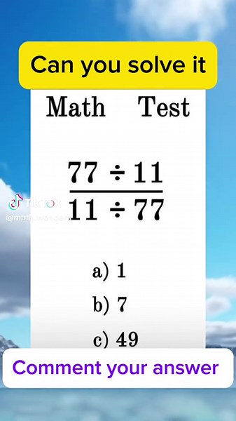 Can you solve it? Comment your answer #math #Mathematic #fyp #foryou #foryoupage #maths #Math #mathematics #solve #test