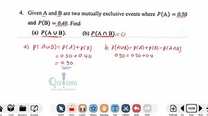 1.2K views · 62 reactions | Daawo cashir ku saabsan ( Given A and B are two mutually exclusive) Math Form 4 Si aad u daawato cashirkaan oo dhameystiran fadlan la soo dag Appka Qalam adigoo tabanaya Link-ga hoose : https://play.google.com/store/apps/details?id=com.qalam.net | Qalam Education Platform | Facebook
