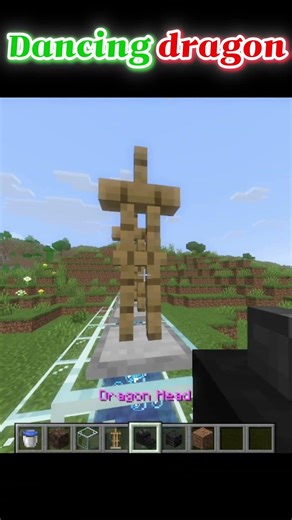 Minecraft Build Hacks: The Ultimate Dancing Dragon! 🕺🐉 #minecraft #shorts