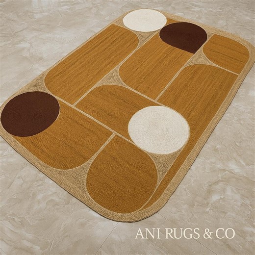 Handwoven Round Jute Rug: Rustic Farmhouse Accent Rug - Etsy