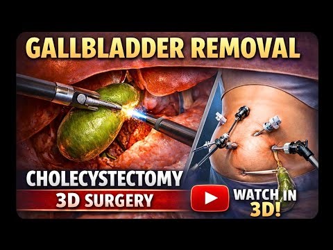 Gallbladder removal surgical 3D video | Cholecystectomy
