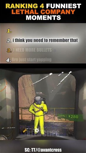 RANKING THE FUNNIEST 4 MOMENTS LETHAL COMPANY #lethalcompany #lethalcompanygame #horrorgaming #viral