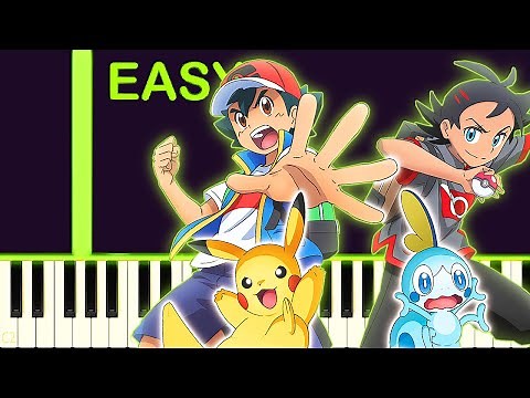 POKÉMON MASTER JOURNEYS THEME - EASY Piano Tutorial