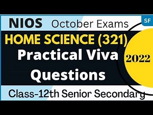 #NIOS Home Science Practical viva Questions Class-12th Senior Secondary 2022 October Exams (321)