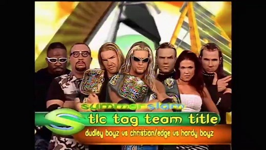 WWF SummerSlam 2000 - Edge & Christian vs The Dudley Boyz vs The Hardy Boyz (TLC Match, WWF Tag Team