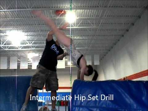 Floor Exercise Back Tuck to Double Back Hip set drill series