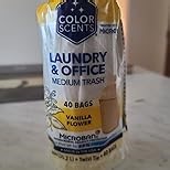 Color Scents Medium Trash Bags - 8 Gallon, 45 Bags (1 Pack of 45 Bags) Twist Tie - Blue in Fresh Air Scent with Microban