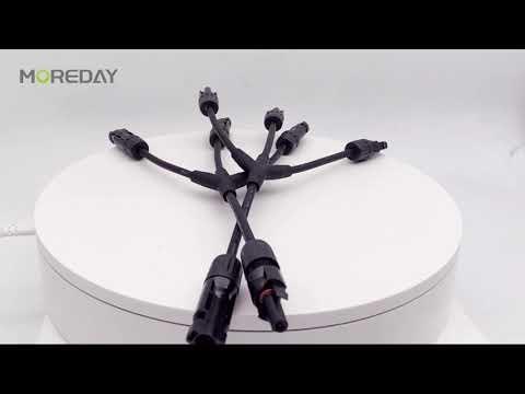 MOREDAY MC4 Y3 Solar Branch Connector 1 to 3 PV Cable Splitter for Solar Power