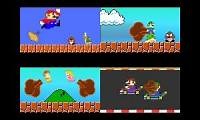 Mix of 4 videos from youtube : Everyone mario characters farts at once! V2