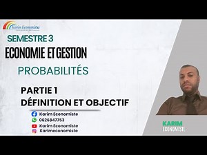 Probabilités S3 Partie 1 Définition et Objectifs