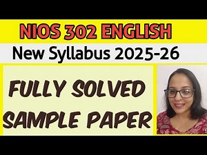 SOLVED SAMPLE PAPER NIOS CLASS 12 NEW SYLLABUS 2025-26