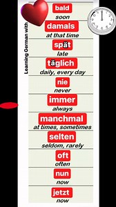 Example of Adverb in German. #learn #germany #deutschkurs #learned #language | Learning German with heart