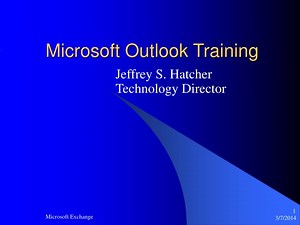 Microsoft Outlook Training - SlideServe