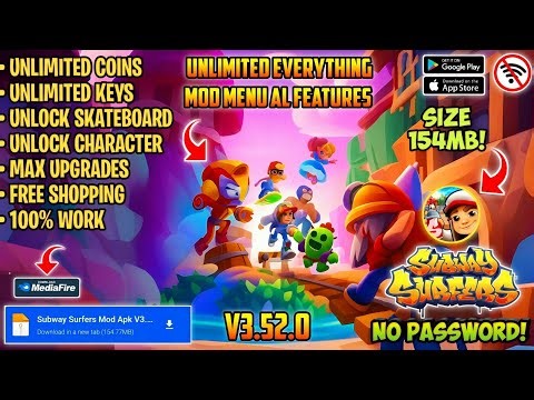 Subway Surfers Mod Apk v3.52.0 Terbaru 2025 - Unlimited Everything & Free Shopping