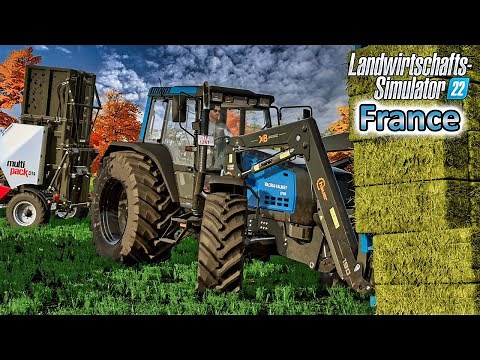 LS22 France #3 - HEU, HD BALLEN pressen für den WINTER! Tiere versorgen: Landwirtschaft Simulator 22