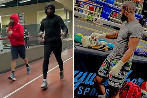 Mayweather, 44, ROLLER SKATING as part of three-session-a-day training schedule