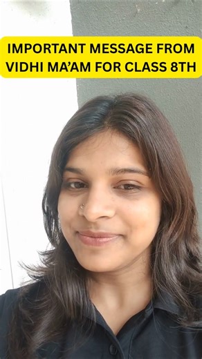 Important Message From Vidhi Ma’am For Class 8th #maharashtraboard #scholarshipexam #shorts #ssc