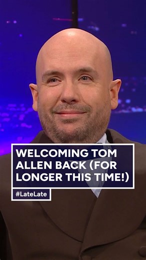 Welcome back Tom Allen - and this time he gets a word in. 😂 #LateLate