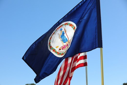 Why are flags at half-staff in Virginia?