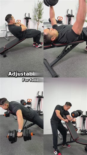 Compact weight bench, perfect for home workout#homeworkout #homegymequipment #benchpress #chest #springstatements