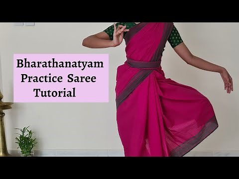 Easy method to tie Bharathanatyam practice saree| Improved version| Lakshmi Venkatesh|Saree tutorial