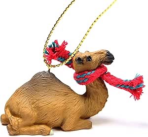 Conversation Concepts Camel Tiny Miniature One Christmas Ornament Dromedary - Delightful! (Gold)