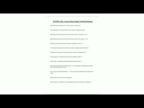 SCDMV CDL General Knowledge Verified Solutions29