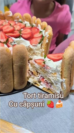 Tort tiramisu cu frișcă și mascarpone pentru copii