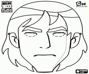 Kevin Levin mask coloring page printable game