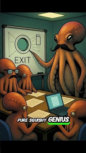Octopus Escape HACK: Squeezes Through a QUARTER-SIZED Hole! 🐙🔥 #Shorts