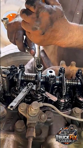 Satisfying Heavy Duty Engine Valve Adjustment! #truck #engine #valve #adjustment #skills #viral #yt