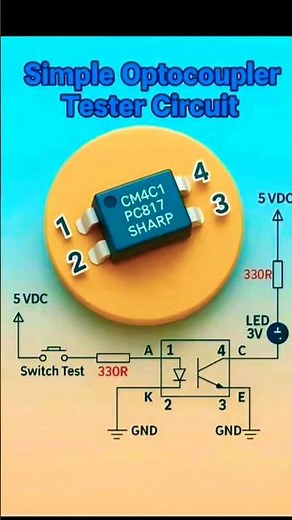 simple optocoupler testing circuit easy optocoupler using circuit with LED resistance complete circu