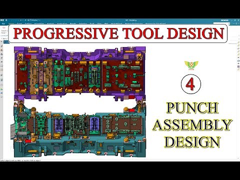 PROGRESSIVE DIE DESIGN 3 - PUNCH DIE ASSEMBLY | Sheetmetal Die Design tutorial or Press tool design