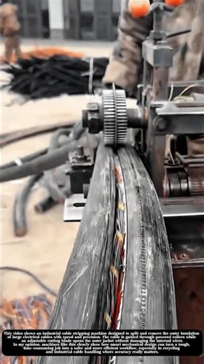Industrial Cable Stripping Process Using a Stripping Machine! #shorts
