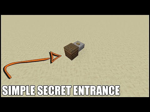 EASY Secret Entrance in Minecraft Bedrock! (SUPER EASY)