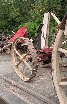 Rustic Oldest Vintage Farm Equipment Seed Drill Crucial Piece Agricultural Machinery Planting [USA]