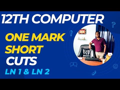 12th Computer Science 🔥One Mark Short Cut Ln1 & Ln2 - 2023
