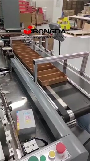 RONGDA Book style box assembly machine, Cake box making machine #rigidbox #cakebox #package
