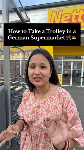 German Supermarket Hack: Unlocking the Trolley! 🛒 #supermarket #germany