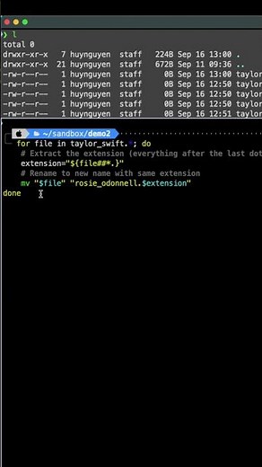 Renaming Multiple Files Quickly in Mac Terminal #macos #linux #unix #productivity #computerscience