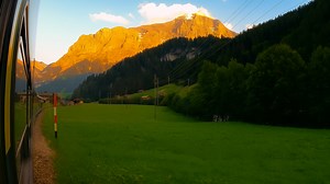 4K Sunset Train to Grindelwald | Swiss Alps Railway Adventure
