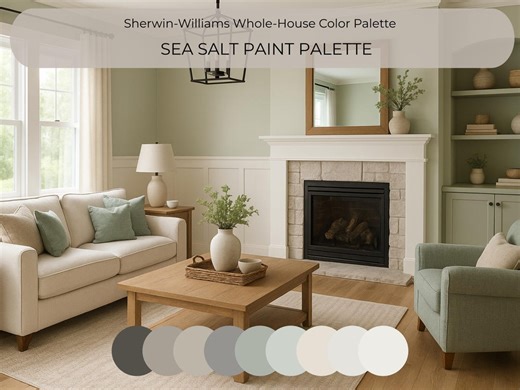 Sea Salt Coordinating Colors | Sherwin Williams Whole House Paint Palette | SW 6204 (instant Download) - Etsy New Zealand