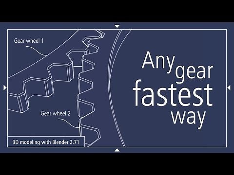 Any gears fastest way 3D model Blender