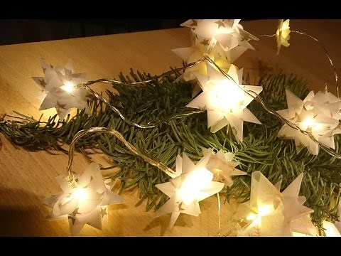 Fröbelstern lichterkette basteln Weihnachten