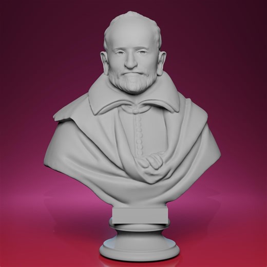 3D Printed Portrait of a Man Bust - Inspired by the State Hermitage Museum in St Petersburg - Etsy