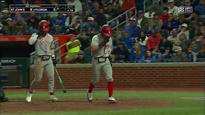 🚨FIRST UPSET OF THE 2024 SEASON🚨 St. John's Red Storm delivers grabbing an upset win against No. 2 Florida, 9-5. #NCAABaseball x 🎥 SECN | NCAA Baseball