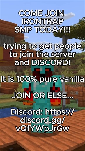 JOIN THE DISCORD AND SERVER #fypviralシ #fypシ゚ #javaserver #minecraft #viral