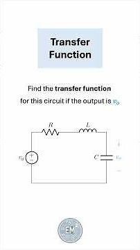 Transfer Function of a Series RLC Circuit #electrical #electricalengineering