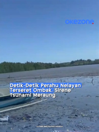 Gelombang tsunami menghantam kawasan pesisir Kabupaten Gorontalo Utara setelah gempa bermagnitudo 7,7 mengguncang Laut Sulawesi pada Senin (8/6/2026) pagi. Sirene peringatan dini tsunami dilaporkan telah dibunyikan di wilayah Gorontalo Utara, Provinsi Gorontalo. Dalam video amatir warga, terlihat kondisi di Desa Imana, Kecamatan Atinggola, Kabupaten Gorontalo Utara. Gelombang besar menerjang kawasan pesisir dan menggulung sejumlah perahu nelayan yang ditambatkan di tepi pantai. #Okezone #tsunami