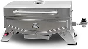 Pit Boss Grills PB100P1 Pit Stop Single-Burner Portable Tabletop Grill , Grey